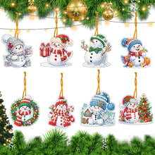 Load image into Gallery viewer, 8Pcs Christmas Diamond Painting Christmas Tree Pendant Christmas Tree Decoration
