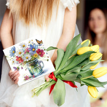 Load image into Gallery viewer, 6Pcs Bouquet Diamond Painting Greeting Card Diamond Handmade Card for Friends
