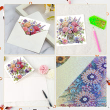 Load image into Gallery viewer, 6Pcs Bouquet Diamond Painting Greeting Card Diamond Handmade Card for Friends
