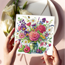 Load image into Gallery viewer, 6Pcs Bouquet Diamond Painting Greeting Card Diamond Handmade Card for Friends
