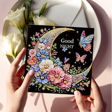 Load image into Gallery viewer, 6Pcs Moon Butterfly Diamond Painting Greeting Card Diamond Handmade Card
