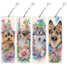 Load image into Gallery viewer, 4Pcs Special Shape Feather 5D DIY Diamond Painting Bookmark for Reading Day Gift
