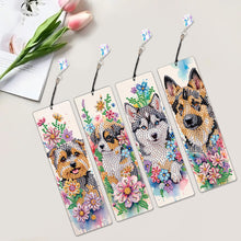 Load image into Gallery viewer, 4Pcs Special Shape Feather 5D DIY Diamond Painting Bookmark for Reading Day Gift
