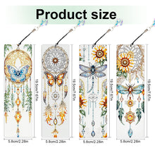 Load image into Gallery viewer, 4Pcs Special Shape Feather 5D DIY Diamond Painting Bookmark for Reading Day Gift
