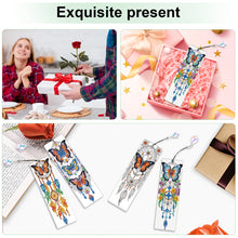Load image into Gallery viewer, 4Pcs Special Shape Feather 5D DIY Diamond Painting Bookmark for Reading Day Gift
