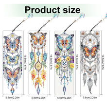 Load image into Gallery viewer, 4Pcs Special Shape Feather 5D DIY Diamond Painting Bookmark for Reading Day Gift
