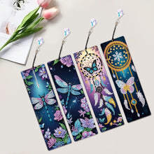 Load image into Gallery viewer, 4Pcs Special Shape Feather 5D DIY Diamond Painting Bookmark for Reading Day Gift

