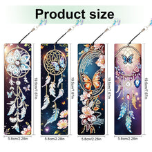 Load image into Gallery viewer, 4Pcs Special Shape Feather 5D DIY Diamond Painting Bookmark for Reading Day Gift
