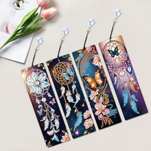 Load image into Gallery viewer, 4Pcs Special Shape Feather 5D DIY Diamond Painting Bookmark for Reading Day Gift
