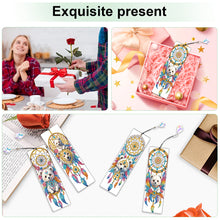 Load image into Gallery viewer, 4Pcs Special Shape Feather 5D DIY Diamond Painting Bookmark for Reading Day Gift
