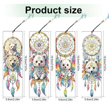Load image into Gallery viewer, 4Pcs Special Shape Feather 5D DIY Diamond Painting Bookmark for Reading Day Gift

