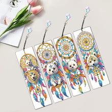 Load image into Gallery viewer, 4Pcs Special Shape Feather 5D DIY Diamond Painting Bookmark for Reading Day Gift

