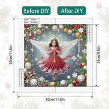 Load image into Gallery viewer, Diamond Painting - Partial Special Shaped - Christmas Atmosphere Angel (30*30CM)
