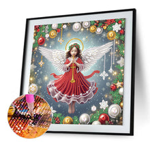 Load image into Gallery viewer, Diamond Painting - Partial Special Shaped - Christmas Atmosphere Angel (30*30CM)
