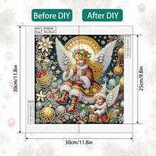 Load image into Gallery viewer, Diamond Painting - Partial Special Shaped - Christmas Atmosphere Angel (30*30CM)
