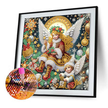 Load image into Gallery viewer, Diamond Painting - Partial Special Shaped - Christmas Atmosphere Angel (30*30CM)
