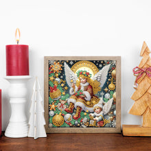 Load image into Gallery viewer, Diamond Painting - Partial Special Shaped - Christmas Atmosphere Angel (30*30CM)
