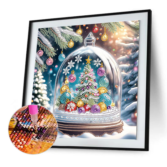Diamond Painting - Partial Special Shaped - Christmas Atmosphere Crystal Tree (30*30CM)