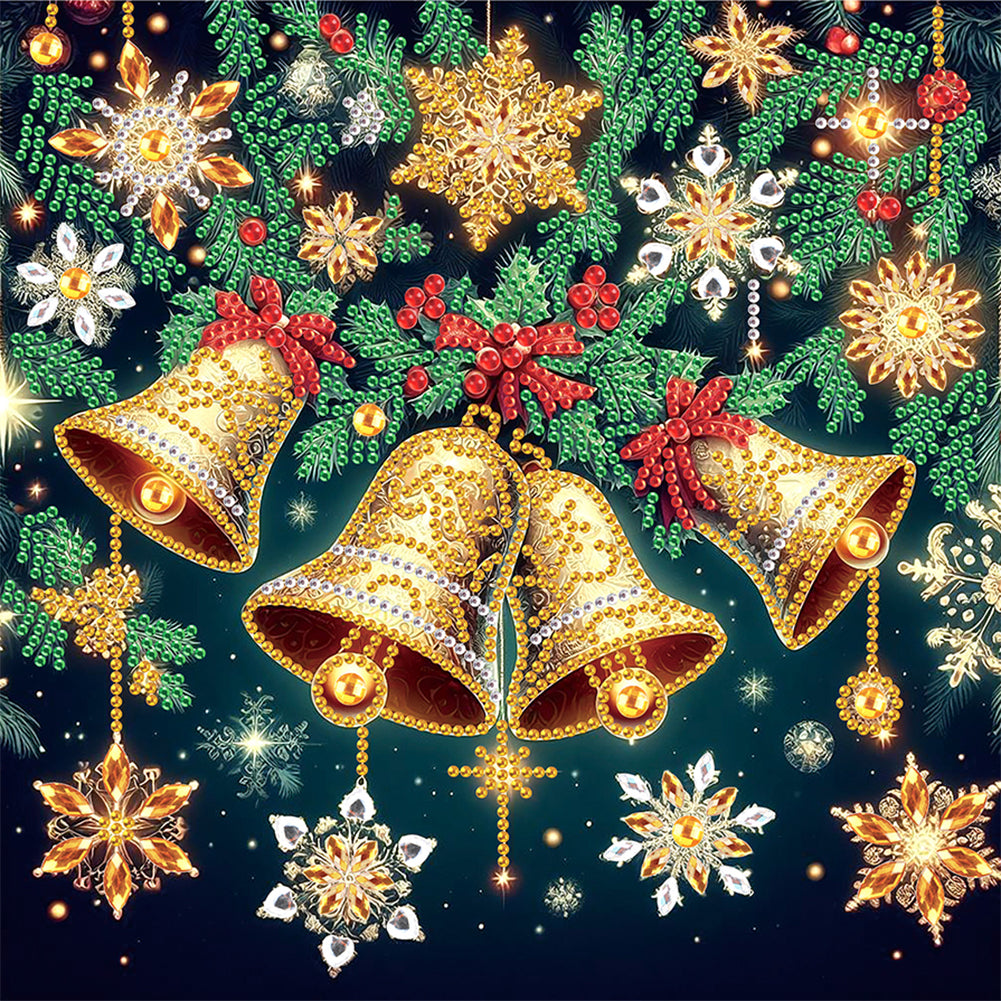 Diamond Painting - Partial Special Shaped - Christmas Atmosphere Bell (30*30CM)