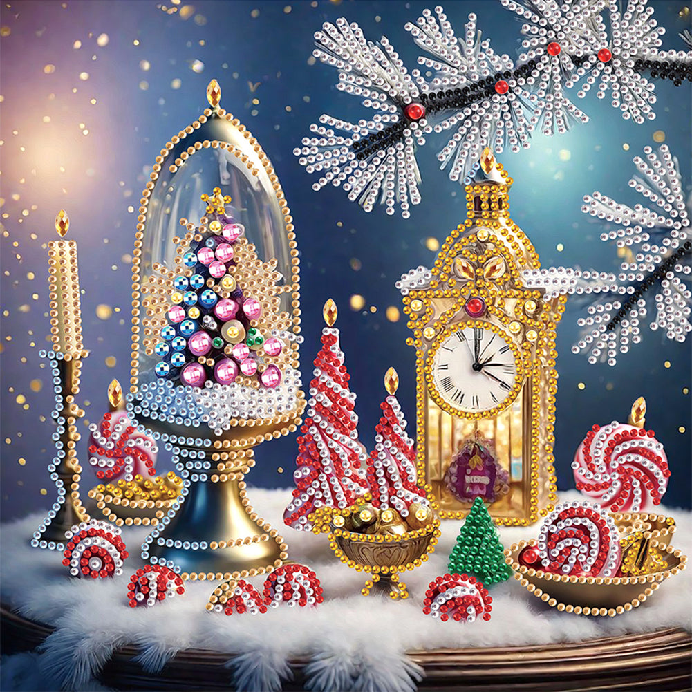 Diamond Painting - Partial Special Shaped - Christmas Atmosphere (30*30CM)