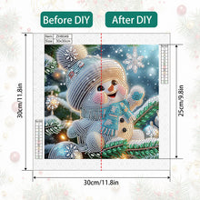 Load image into Gallery viewer, Diamond Painting - Partial Special Shaped - Christmas Atmosphere Snowman (30*30CM)
