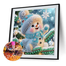 Load image into Gallery viewer, Diamond Painting - Partial Special Shaped - Christmas Atmosphere Snowman (30*30CM)
