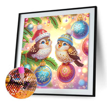 Load image into Gallery viewer, Diamond Painting - Partial Special Shaped - Christmas Bird (30*30CM)
