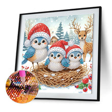Load image into Gallery viewer, Diamond Painting - Partial Special Shaped - Christmas Bird (30*30CM)
