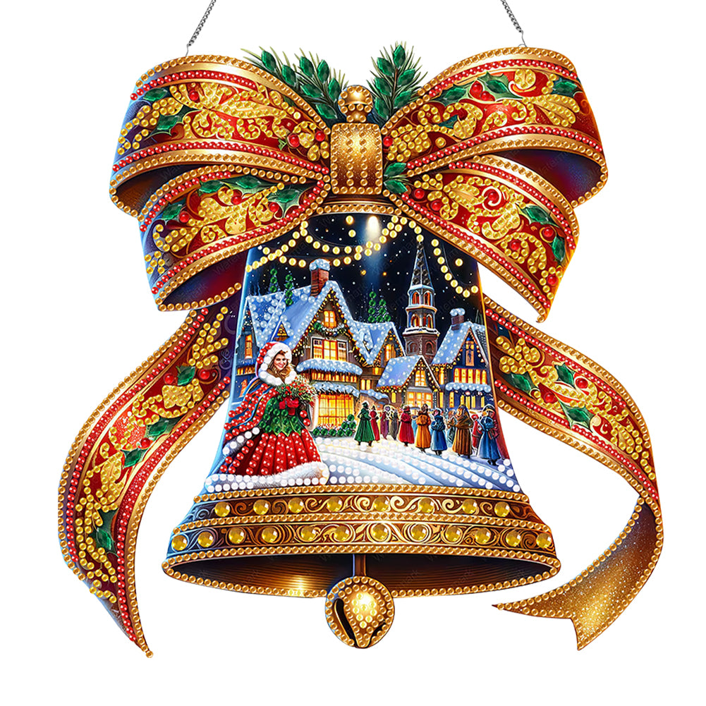Acrylic Special Shaped Butterfly Bell DIY Diamond Painting Hanging Ornaments Kit