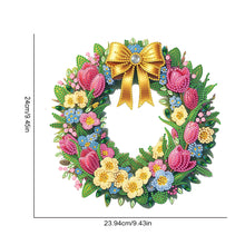 Load image into Gallery viewer, Acrylic Special Shaped Tulip Wreath DIY Diamond Painting Hanging Ornaments Kit
