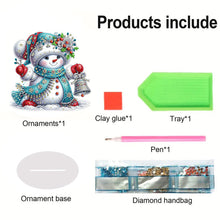 Load image into Gallery viewer, Acrylic Christmas Snowman Desktop Diamond Art Kits Rhinestones Desktop Ornaments

