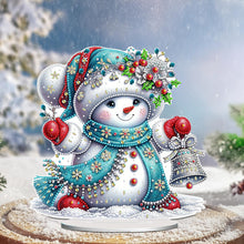 Load image into Gallery viewer, Acrylic Christmas Snowman Desktop Diamond Art Kits Rhinestones Desktop Ornaments
