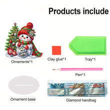 Load image into Gallery viewer, Acrylic Christmas Snowman Desktop Diamond Art Kits Rhinestones Desktop Ornaments

