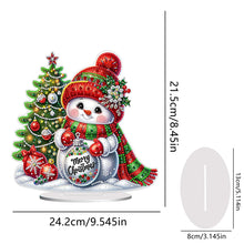Load image into Gallery viewer, Acrylic Christmas Snowman Desktop Diamond Art Kits Rhinestones Desktop Ornaments
