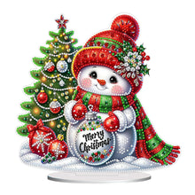 Load image into Gallery viewer, Acrylic Christmas Snowman Desktop Diamond Art Kits Rhinestones Desktop Ornaments

