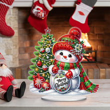 Load image into Gallery viewer, Acrylic Christmas Snowman Desktop Diamond Art Kits Rhinestones Desktop Ornaments
