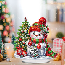 Load image into Gallery viewer, Acrylic Christmas Snowman Desktop Diamond Art Kits Rhinestones Desktop Ornaments
