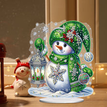 Load image into Gallery viewer, Acrylic Christmas Snowman Desktop Diamond Art Kits Rhinestones Desktop Ornaments
