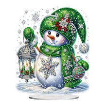 Load image into Gallery viewer, Acrylic Christmas Snowman Desktop Diamond Art Kits Rhinestones Desktop Ornaments
