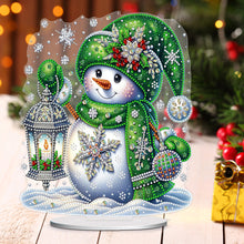 Load image into Gallery viewer, Acrylic Christmas Snowman Desktop Diamond Art Kits Rhinestones Desktop Ornaments
