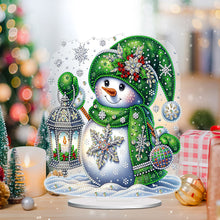 Load image into Gallery viewer, Acrylic Christmas Snowman Desktop Diamond Art Kits Rhinestones Desktop Ornaments
