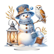 Load image into Gallery viewer, Acrylic Christmas Snowman Desktop Diamond Art Kits Rhinestones Desktop Ornaments
