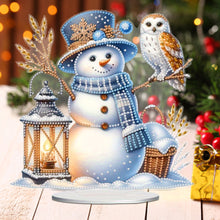 Load image into Gallery viewer, Acrylic Christmas Snowman Desktop Diamond Art Kits Rhinestones Desktop Ornaments
