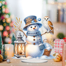 Load image into Gallery viewer, Acrylic Christmas Snowman Desktop Diamond Art Kits Rhinestones Desktop Ornaments
