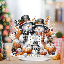 Load image into Gallery viewer, Acrylic Christmas Snowman Desktop Diamond Art Kits Rhinestones Desktop Ornaments
