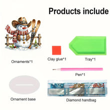 Load image into Gallery viewer, Acrylic Christmas Snowman Desktop Diamond Art Kits Rhinestones Desktop Ornaments
