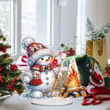Load image into Gallery viewer, Acrylic Christmas Snowman Desktop Diamond Art Kits Rhinestones Desktop Ornaments

