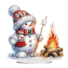 Load image into Gallery viewer, Acrylic Christmas Snowman Desktop Diamond Art Kits Rhinestones Desktop Ornaments
