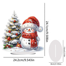 Load image into Gallery viewer, Acrylic Christmas Snowman Desktop Diamond Art Kits Rhinestones Desktop Ornaments
