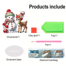 Load image into Gallery viewer, Acrylic Christmas Snowman Desktop Diamond Art Kits Rhinestones Desktop Ornaments
